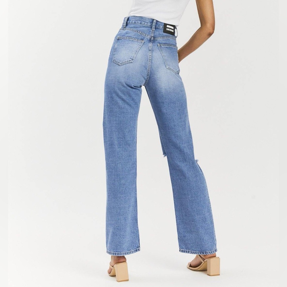Dr. Denim Echo High Rise Jeans, Empress Sky Blue Ripped Wash, Size 27